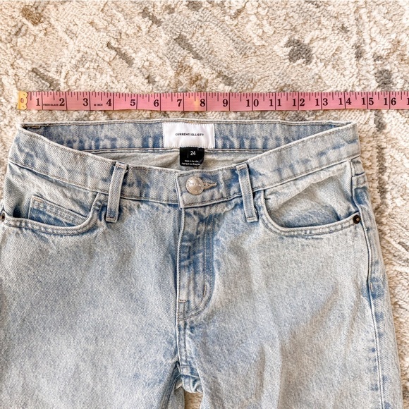 Current/Elliott | The Cropped Straight Jean in Light Indigo - Picture 7 of 9